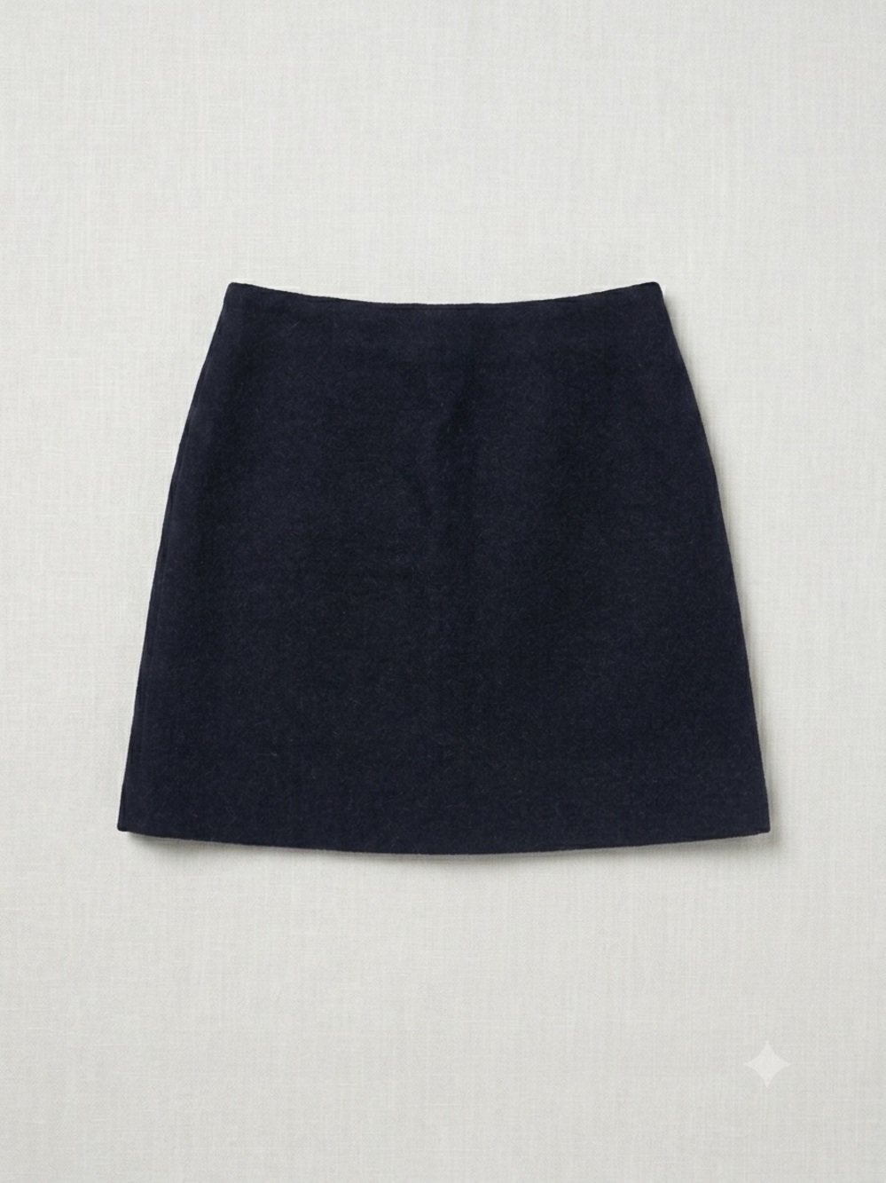 Uniqlo Wool Blended Mini Skirt - Navy Blue - Size: 8